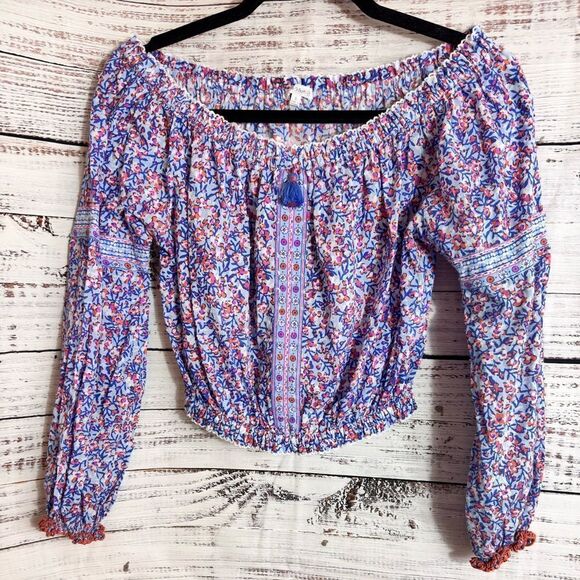 Poupette St Barth Top Womens size Small Nana Light Blue Paquerette Cotton Resort - Picture 3 of 16